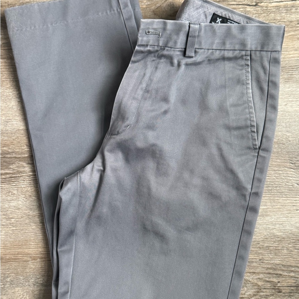 Nordstrom Men’s Shop Straight Fit Dress Pants 32x32 Gray wrinkle free business